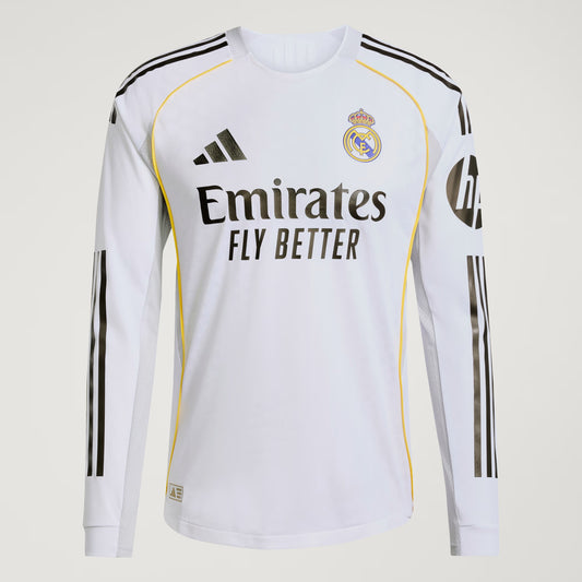 REAL MADRID 25/26 LONG SLEEVE HOME AUTHENTIC JERSEY